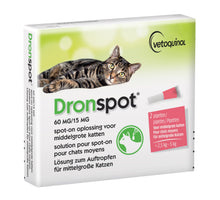 Dronspot Middelgrote Kat 60 mg / 15 mg - 2.5 kg t/m 5 kg - 2 Pipetten