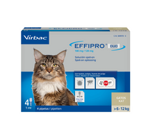 Effipro DUO Spot-On Grote Kat (6 t/m 12 kg) - 4 pipetten